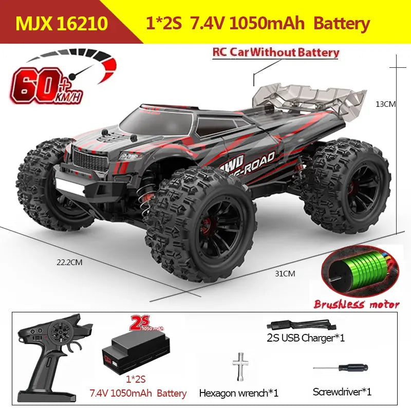 Hyper Go MJX 1/16 4WD RC Car – 70KM/H Brushless Off-Road Racing Toy