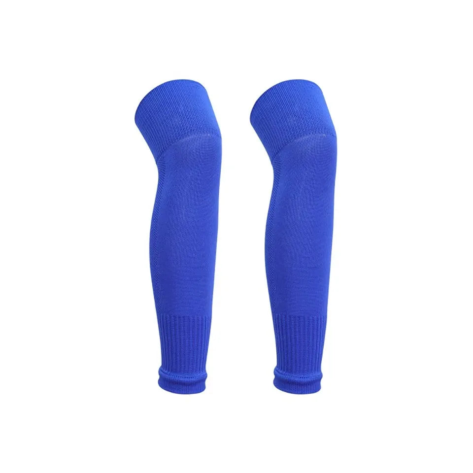 1Pair Knee Over Football Leg Guards Socks Breathable Comfort Calf Long Sock Adult Children Soccer Sports Shin Guards Leg Covers