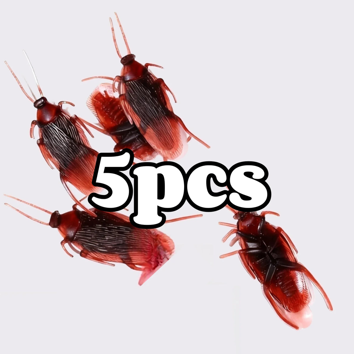 50pcs Realistic Bugs Funny Toy Fake Cockroach Novelty Insects Halloween Prank Simulation Tricky Disgusting Scary Party Supplies