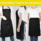 Adjustable Cooking Apron Unisex  Household Solid Color Chef Waiter Barbecue Hairdresser Adult Pocket Apron Kitchen Supplies Tool