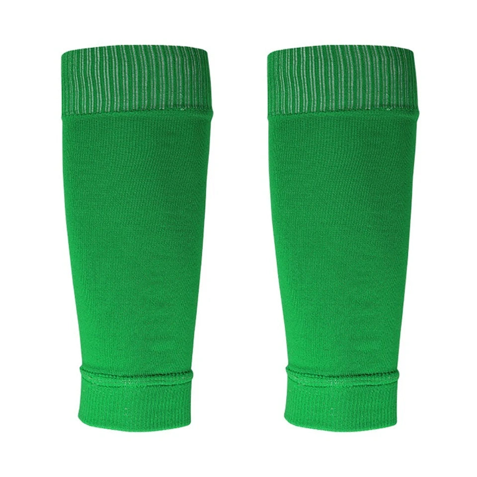 Loogdeel 1 Pair Football Socks Soccer Leg Brace Sleeves Breathable Sport Sock Adult Kids Shin Guards Calf Protection Leg Cover