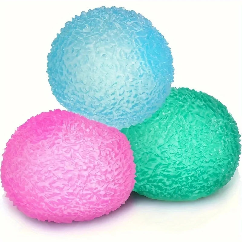 1Pc Squishy Multicolor Texture Ice Ball Squeeze Toy for Adult Soft Pinch Slow Rebound Pop Fidget Toys Halloween Christmas Gifts