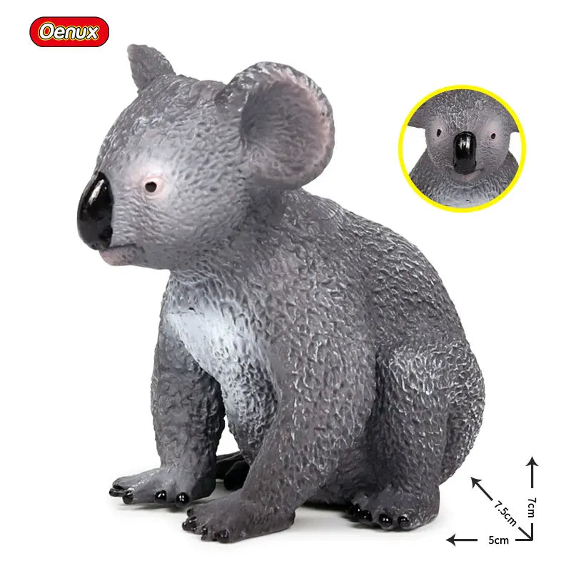 Oenux Classic Australian Wild Animals Kangaroos Koala Platypus Tasmanian Devil Echidna Cassowary Model Figurine Toy Kid Gift