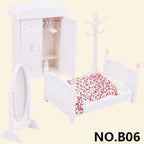 Forest Animal 1/12 Dollhouse Furniture Bedroom Kitchen Bathroom Set Miniature Simulation Dolls Accessories DIY Toys Girls