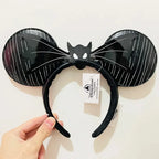 Disney Princess Headband Mickey Ear Rapunzel Sequin Bow Hair Hoop Birthday Gift Girl Accessories Halloween Gift Christmas Jack