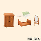 Forest Animal 1/12 Dollhouse Furniture Bedroom Kitchen Bathroom Set Miniature Simulation Dolls Accessories DIY Toys Girls