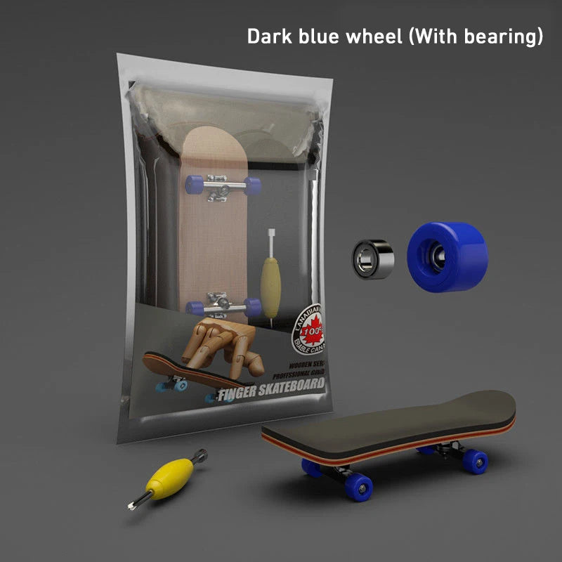 Maple Wood Finger Skateboard Toy | Mini Puzzle & Anti-Stress Gift