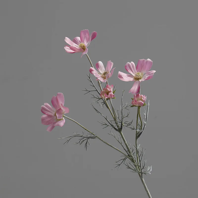 Pastoral Chrysanthemum Cosmos Branch Artificial Flowers Daisy Gesang Floral Wedding Party Vase Home Decor Ornaments Photo Props