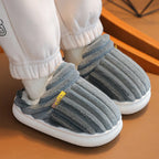 Bebealy Winter Children Shoes Outdoor Fuzzy Antiskid Cotton Slippers Indoor Soft Boys Slippers Classic Fur Girl House Slippers