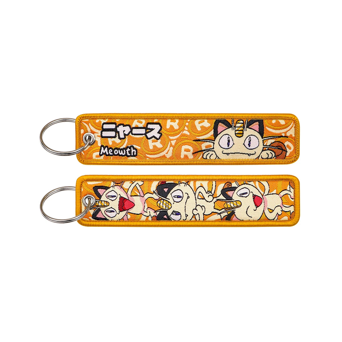 Japanese Anime Elf Monsters Keychain for Cars Backpack Key Holders Embroidery Keyrings Key Tag Jet Tag Accessories Gifts 1pcs