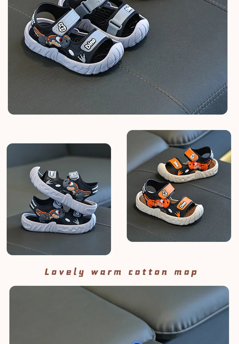 Kids Sport Sandals Breathable Velcro Shoes for Children