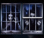 Scary Halloween Curtain Window Banner Horror Hanging Cloth Family Party Decoration Witch Zombie Ghosts Super Terrifying Backdrop