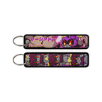 Japanese Anime Elf Monsters Keychain for Cars Backpack Key Holders Embroidery Keyrings Key Tag Jet Tag Accessories Gifts 1pcs