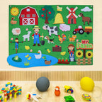 Zoo Animals Felt Story Board Montessori Learning Toy