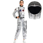 Astronaut Costume Spacesuit Silver Spaceman Men Women Space Suit Halloween Christmas Performance Spacesuit Costume Party Gift