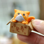 Kawaii Mini Cat Ornament Garden Kitten Statue Gift For Kids Children Baby Room Decoration Toy Miniature Figurines Home Decor