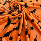 1PC Gifts Blanket Black Bats Printed Flannel Blanket Perfect for Sofa Office Bed Travel Sleep Read Relax Camping four season use