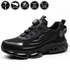 Indestructible Steel Toe Work Shoes for Men Women Rotating Button Safety Shoes Lightweight Construction Work Safety Shoes