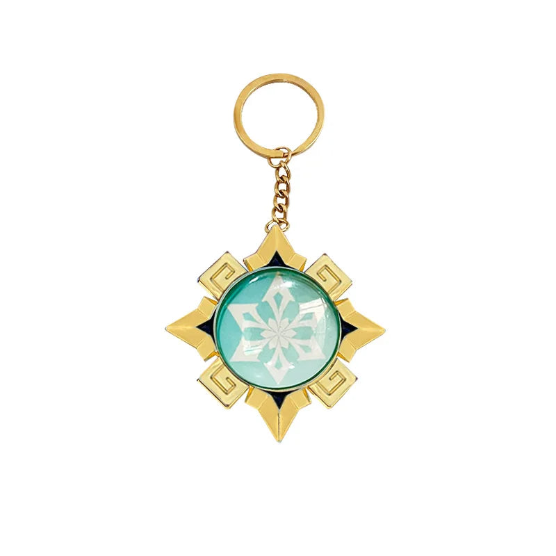 Game Impact Natlan Visions Pendant Cosplay Fontaine Eye Of God DIY Backpack Keychains Halloween Transparent Glasses Women Gifts