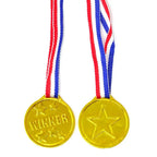 10/20Pcs Plastic Gold Winner Award Medals Kids Birthday Party Favors Sports Game Prize Toys Soccer Football Party Pinata Filler