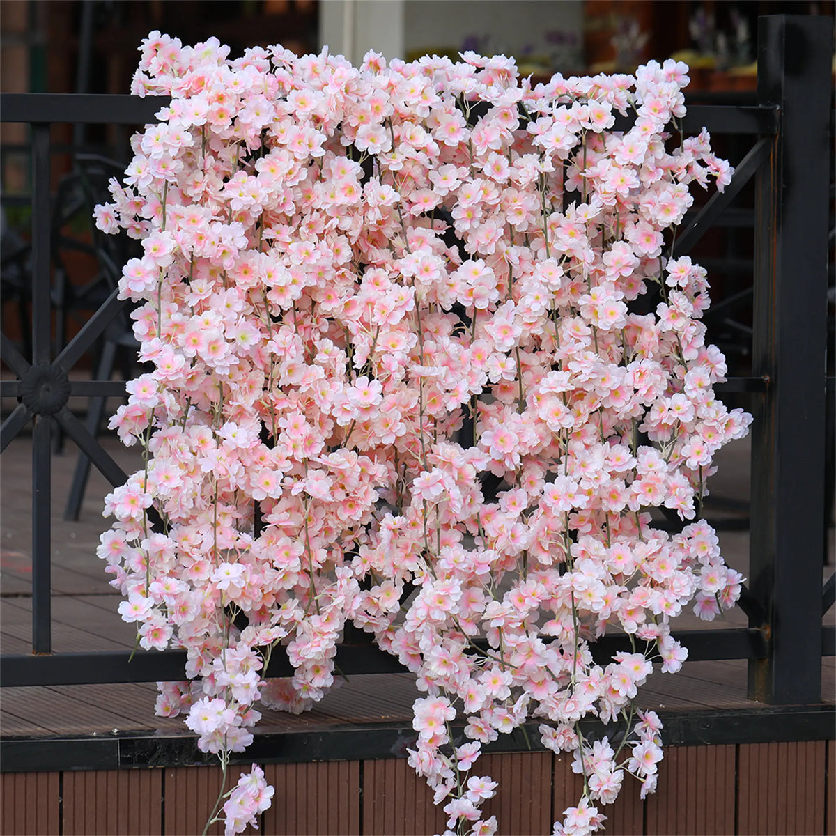 1pc 5.6ft Artificial Sakura Flowers Vine Wedding Garden Rose Arch Home Party Decoration Spring Bridal Fake Silk Scrapbook Plants