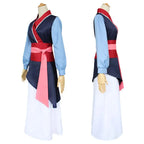 Mulan Cosplay Costume Women Princess Mu Lan Dress Chinese Hanfu Heroine Outfit for Halloween Comic Con