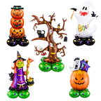 1set Giant Stand Pedestal Halloween Party Balloons Ghost Skull Pumpkin Tree Wizard Shape Balloon Halloween Decorations 2027