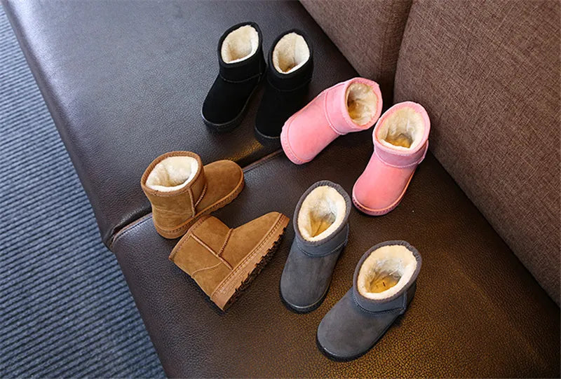 Fashion Children Casual Shoes Girls Boys Cotton Snow Boots Warm Kids Boots Boy Winter Cotton Shoes Sneakers ботинки мартин