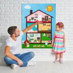 Farm Animals Felt Story Busy Board 4-in-1 Learning Activity Set