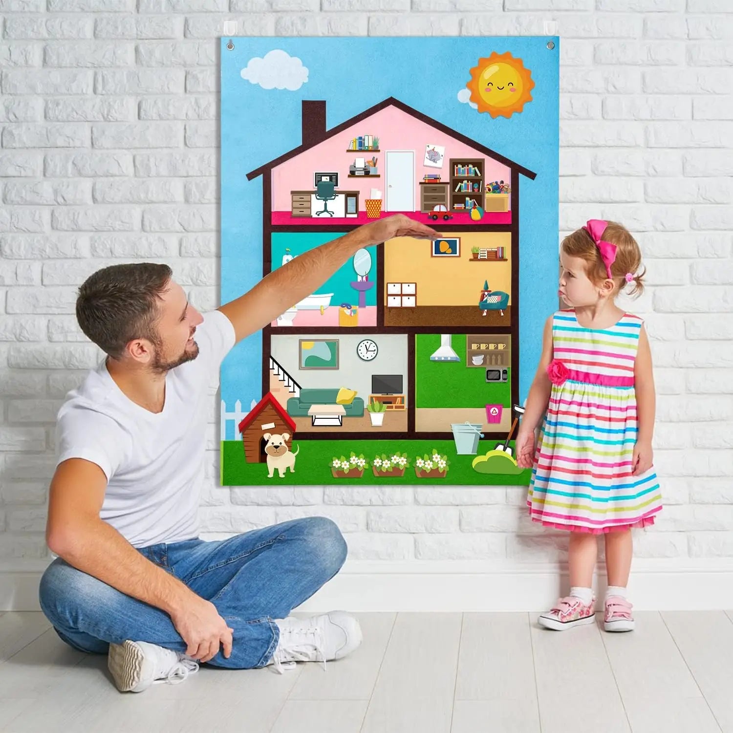 Farm Animals Felt Story Busy Board 4-in-1 Learning Activity Set
