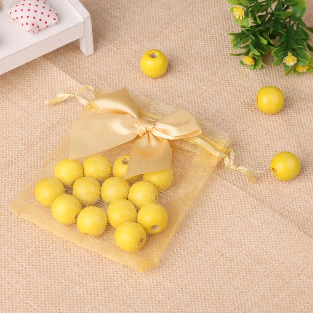 10pcs/20pcs 9x12 10x15 13x18cm New Design Bow Organza Bags Jewelry Candy Packing Bag Wedding Party Gift Storage Drawstring Pouch