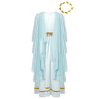 Girls Athena Costume Greek Princess Dress Ancient Greece Roman Toga with Laurel Headwear Halloween Carnival Cosplay Outfits Sets