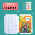 10PCS S/M/L Waterproof Book Wrapper Transparent Self-Adhesive Book Protective Covers for School Student Textbook Skin Sleeve