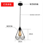 Vintage Pendant Lamp Iron Frame Ceiling Lighting Paint Restaurant Teahouse Chandelier Indoor Wrought Metal Modern Pendant Lights