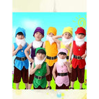 Children Snow White Seven Dwarfs Costume Children Christmas Halloween Short Sleeves Costumes Kids Cosplay Performance Costume