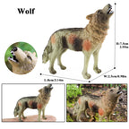 Oenux Wild Beast Animals Small Gray Wolf Maned Wolf Baby Wolves Simulation Model Action Figures Collection PVC Gift Kid Toy Gift