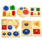 Montessori Puzzle Toys Wooden Geometric Sorting Game