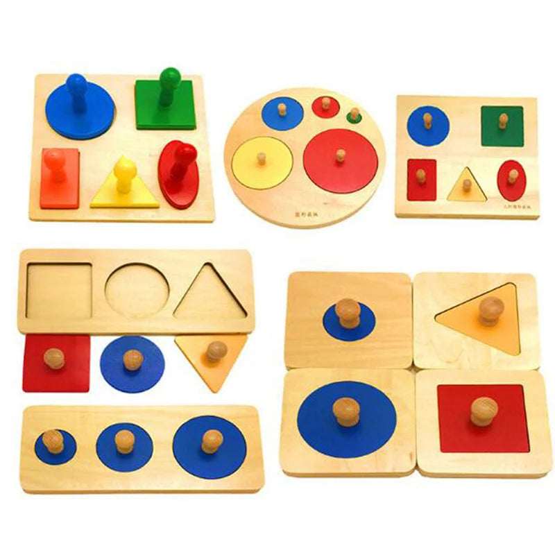Montessori Puzzle Toys Wooden Geometric Sorting Game