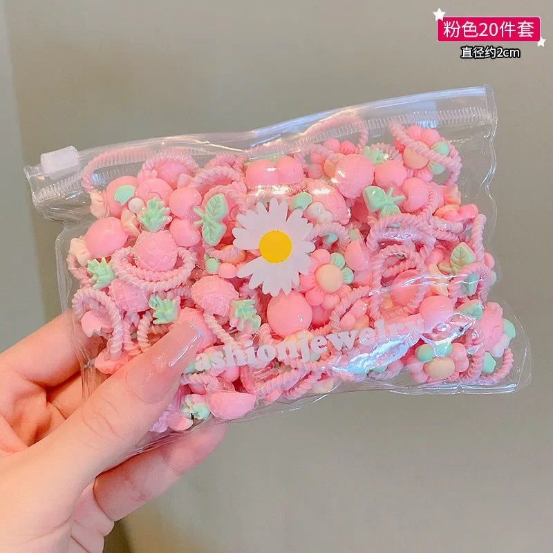 Children's Rubber Band Does Not Hurt The Hair Elastic Girl Head Rope Small Tie Hair Chirp Scrunchies Headdress Baby Accessories