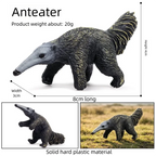 Oenux Realistic Wildlife Animal Model Beaver Badger Wolverine Anteater Pangolin Figurine  Simulation Cognitive Educational Displ
