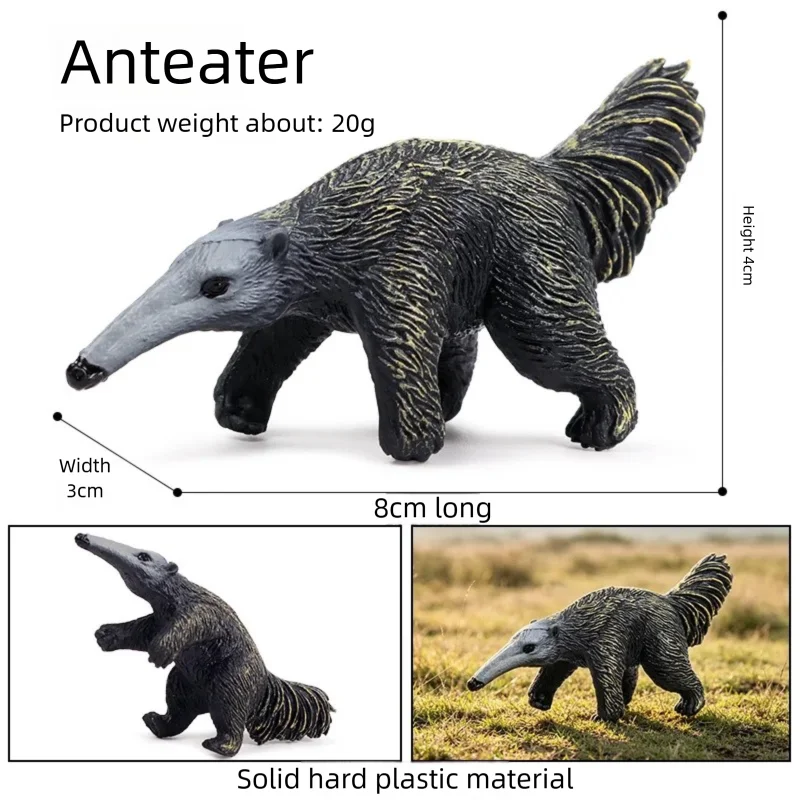 Oenux Realistic Wildlife Animal Model Beaver Badger Wolverine Anteater Pangolin Figurine  Simulation Cognitive Educational Displ