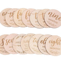 7PCS Newborn Photography Props Wooden Monthly Milestone Cards Baby Shower Gifts for Boys and Girls Photography Accessories