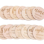 7PCS Newborn Photography Props Wooden Monthly Milestone Cards Baby Shower Gifts for Boys and Girls Photography Accessories