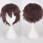 Men Women Synthetic Anime Cosplay Wigs Short Straight Hair Heat Resistance Multicolour Red White Pink Gray Brown