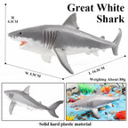 Oenux Sea Life Animals Coral Octopus Nautiloidea Crab Starfish Ocean Model Action Figures Educational Collection Toy Kid Gift