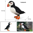 Oenux Garden Bird Figurines Snowy Owl Toucan Bucerotidae Animals Model PVC Action Figures Collection Toys For Kids Birthday Gift