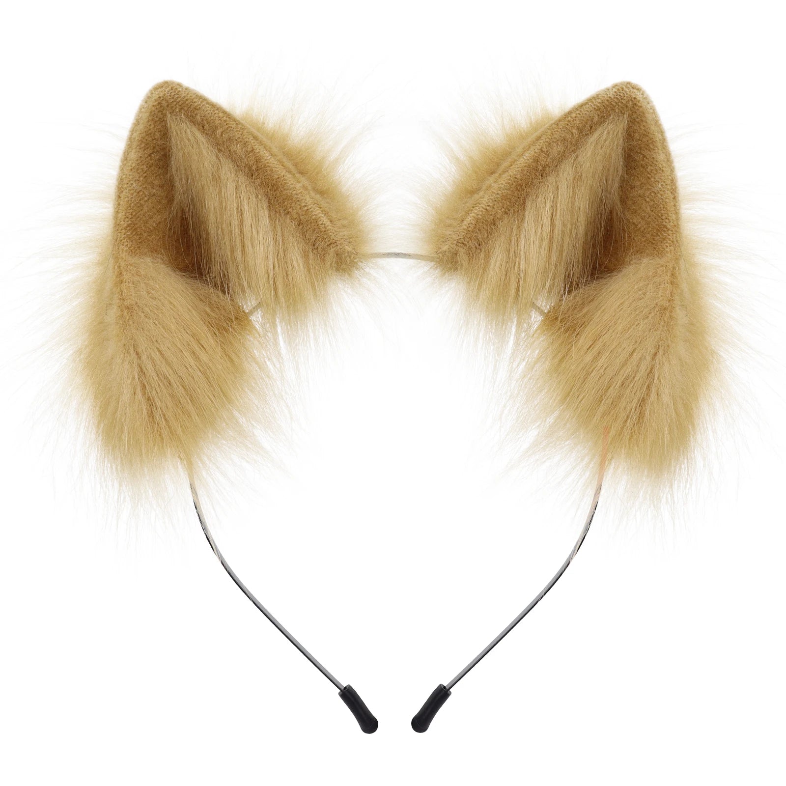 Handmade Faux Fur Animal Ears Headband Furry Cat Fox Ear Hairhoop Headwear Costume Accessory for Cosplay Masquerade