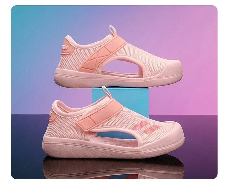Kids Closed Toe Mesh Sandals Lightweight Beach Shoes for Children