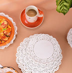 150Pcs Kitchen Fried Food Special Flower Bottom Paper Oil-absorbing Paper Baking Cake Pizza Snack Round Household Lace Paper Pad