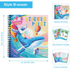 1/2PCS CutteeyFyry Sticker Book By Number Unicorn Stickers Paint Book For Kids Paint by Number Sticker Book Keep Kids Busy